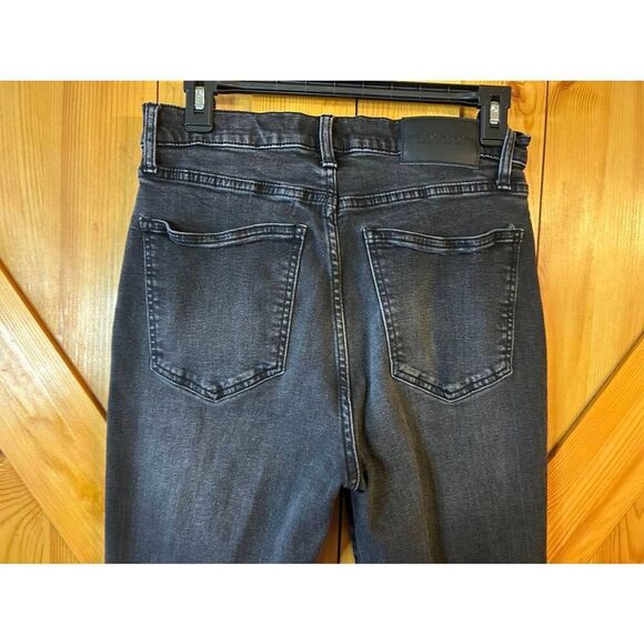 Lucky Brand Faded Black Ankle Jeans Raw Hem Distressed Size 10/30 (8734) - Picture 8 of 9
